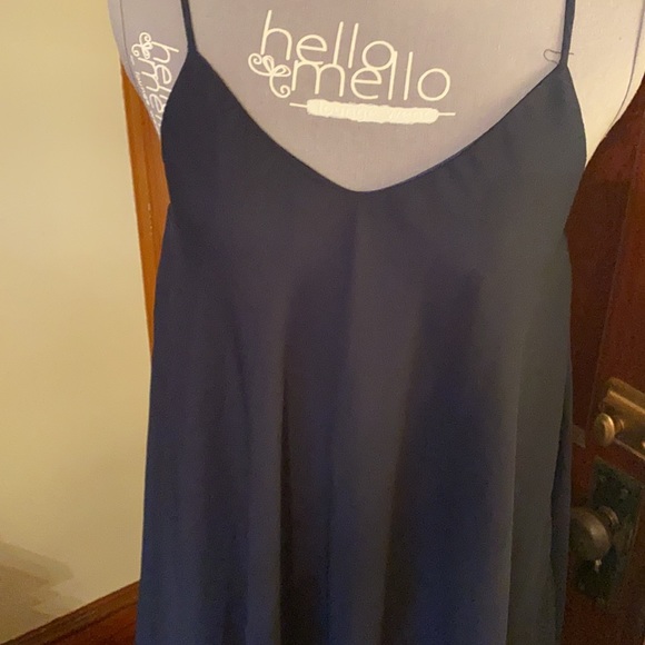 🎈Navy Blue Spaghetti strap asymmetrical swing dress🎈 - Picture 3 of 8